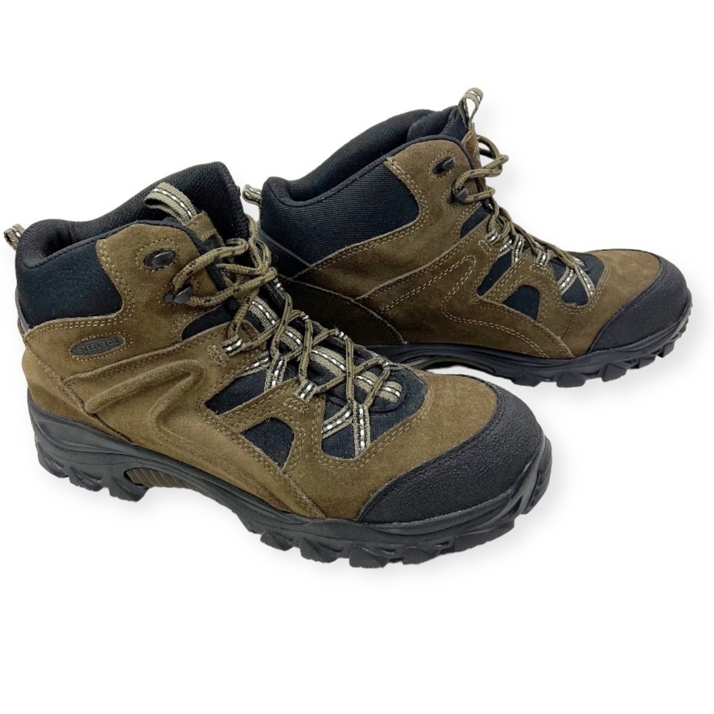 Wolverine Brighton Leather Steel Toe Mid Hiking Boot Brown 11